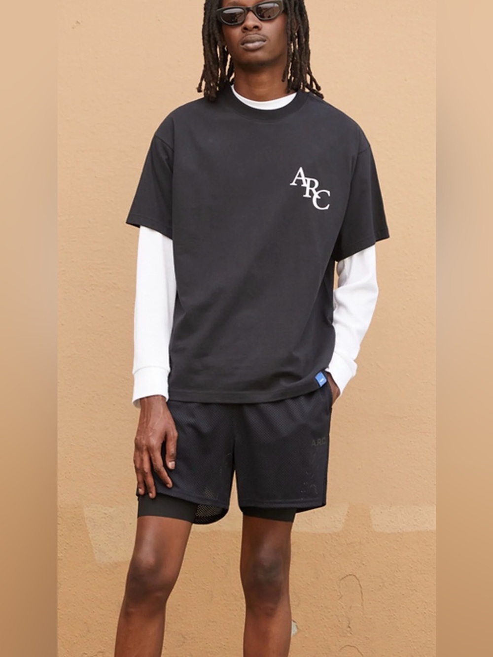 PacSun A.R.C. Active Black Mesh 2 in 1 Shorts Size L - NWT